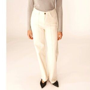 Grace & Mila Paris Cream Jeans Two Front Pockets Size Small NWOT High Waisted